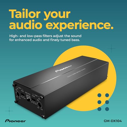 Pioneer GM-DX104 4-Channel Class D Bridgeable Car Amplifier – 400W Max Power, 45W RMS - Image 6