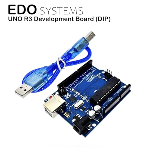 Image of EDO Systems UNO R3 Board | DIP Type ATmega328P Microcontroller | USB Cable Included | Perfect for DIY Robotics, STEM Kits, Coding & Electronics Projects