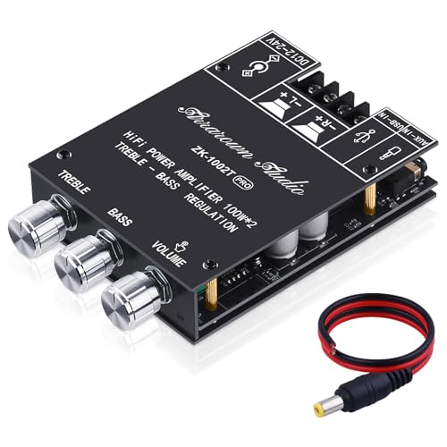 ARRAROWN ZK-1002T RPO 2.0 Channel Bluetooth 5.0 Amplifier Board 200W HiFi Subwoofer Audio AMP with...