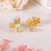INFUPNET Cute Flower Clip On Earrings For Women Fashion Lovely Yellow Flower Earrings No piercing Earrings Colorful Bloom Bead