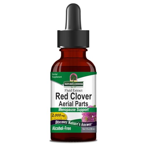 Nature's Answer, Red Clover, 2000mg, 30ml, Probado en Laboratorio, Sin Gluten, Sin Soja, Vegetariano