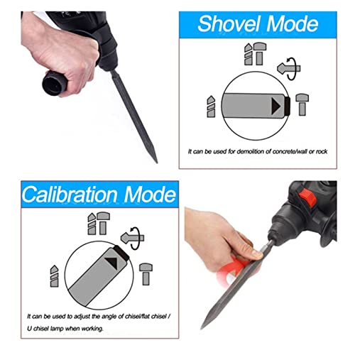 TEMSOOM Hand-Elektrohammer, wiederaufladbarer, bürstenloser, kabelloser Bohrhammer, Schlagbohrmaschine, Abbruch… – Bild 7