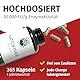 Nattokinase 20.000 FU/g - 100 mg pro Kapsel - 1 Jahr Vorrat (365 Kapseln) - Fermentierter Sojabohnenextrakt - Green Naturals®