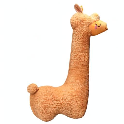 Celawork Alpaka Kuscheltier, Alpaka-Plüschtier mit langem Hals, Weiches Alpaka-Kissen-Stofftier, Nettes Alpaka-Plüschtier, Sofakissen Kissen Cartoon Gefüllte Puppen((Braun, 75cm)