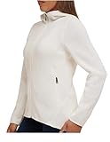 Andrew Marc Womens Midweight Hooded Fleece Lined Sweater Jacket (X-Large, Cream)