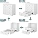 LIVAUVEAD Twin Murphy Bed with Built-in Charging Station, Space-Saving Murphy Bed Chest Twin with Drawer, Foldable, for Home Office Guest Room Bedroom White