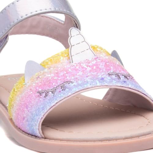 Walkright Cali Girls Multi Glitter Unicorn Sandal - Size 13 Child UK - Multicolour