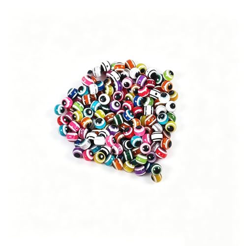 200 cuentas mixtas ojo de pez 3D plástico 6mm 8mm miniatura 1