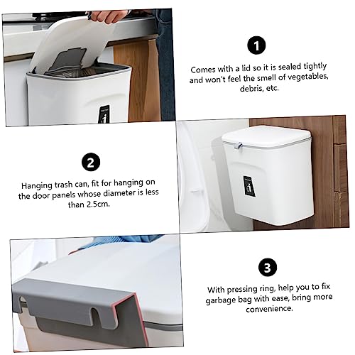 Basurero de cocina colgante MAGICLULU blanco rectangular miniatura 2