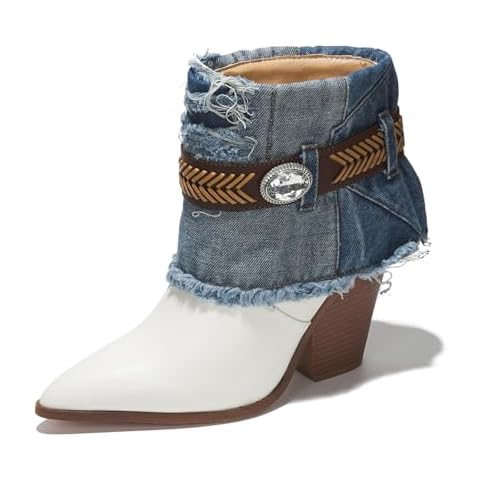 Cape Robbin Flory Denim Ankle Boots Cover