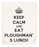 Keep Calm And Eat Ploughman'S Lunch Kordelzug Sporttasche Beige Drawstring Sport Bag