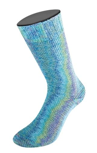 LANA GROSSA Meilenweit Cotton Bamboo Pepita | 4-fädiger Bambus-Sockenklassiker | Handstrickgarn aus 40% Baumwolle 25% Schurwolle | 100g Wolle zum Stricken & Häkeln | 420m Garn FB 2504