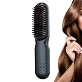 Brosse À Lisser Les Cheveux | Rechargeable Avec 3 Températures | Brosse À Lisser Thermique Sans Fil,Pour Femmes Coiffure Long Court Maison Voyage Fête Vacances Mariage Rencontre Anniversaire