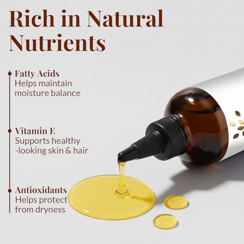 Image of AVD ORGANICS Jojoba Oil for Skin | 100% Pure (6.7 fl oz) Cold Pressed Unrefined Hexane Free | Moisturizing for Face, Hair, Skin & Nails | 200ML