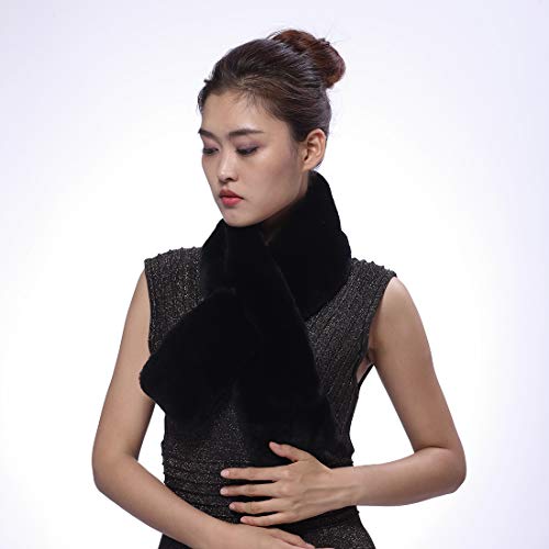 BeFur Genuine Rex Rabbit Fur Pull Through Scarf | Women Winter Warm Fur Collar4
