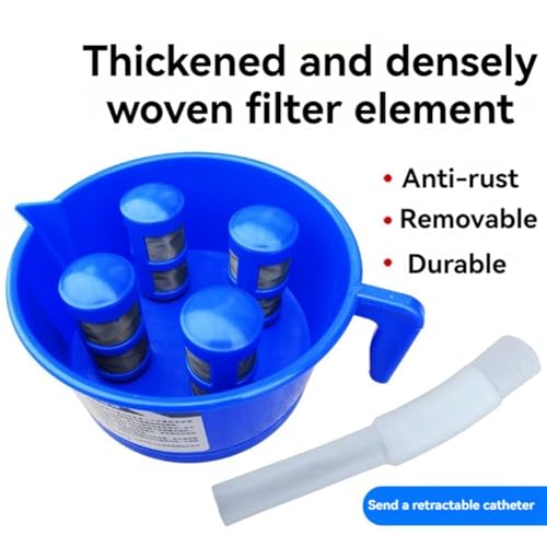 Wisyurt Trichtertyp Abscheider für Wasser und Wasser mit vier Filterelementen, Zubehör für Benzinfilter