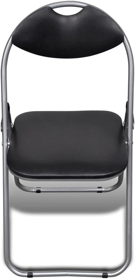 Waterproof Faux Leather Stackable Chairs Set of 6, Faux Leather Folding Chairs for Home and Events, Modern Stackable Dining