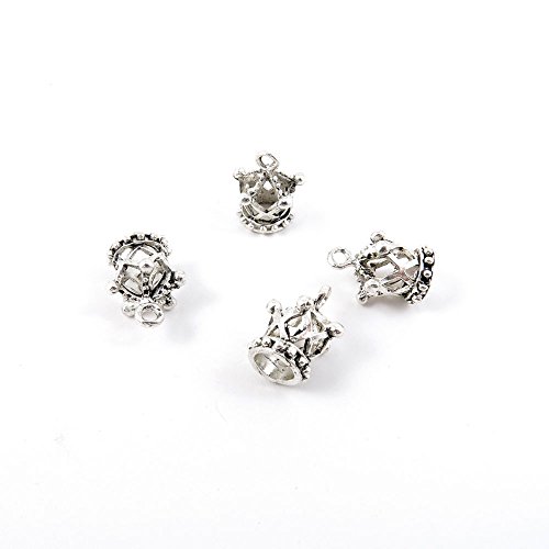 150 Pieces Antique Silver Tone Jewelry Making Charms B6EF2 3D