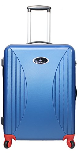 Valise bleu moyen Vivien Kondor bagage rigide quatre roues pour voyage