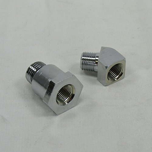 Miniatura 3 de Adaptador de manómetro de aceite cromado para 1970  Harley Big Twin, Shovelhead y Evolution Motors  Montaje NPT de 18 pulgadas  Fabricado en los