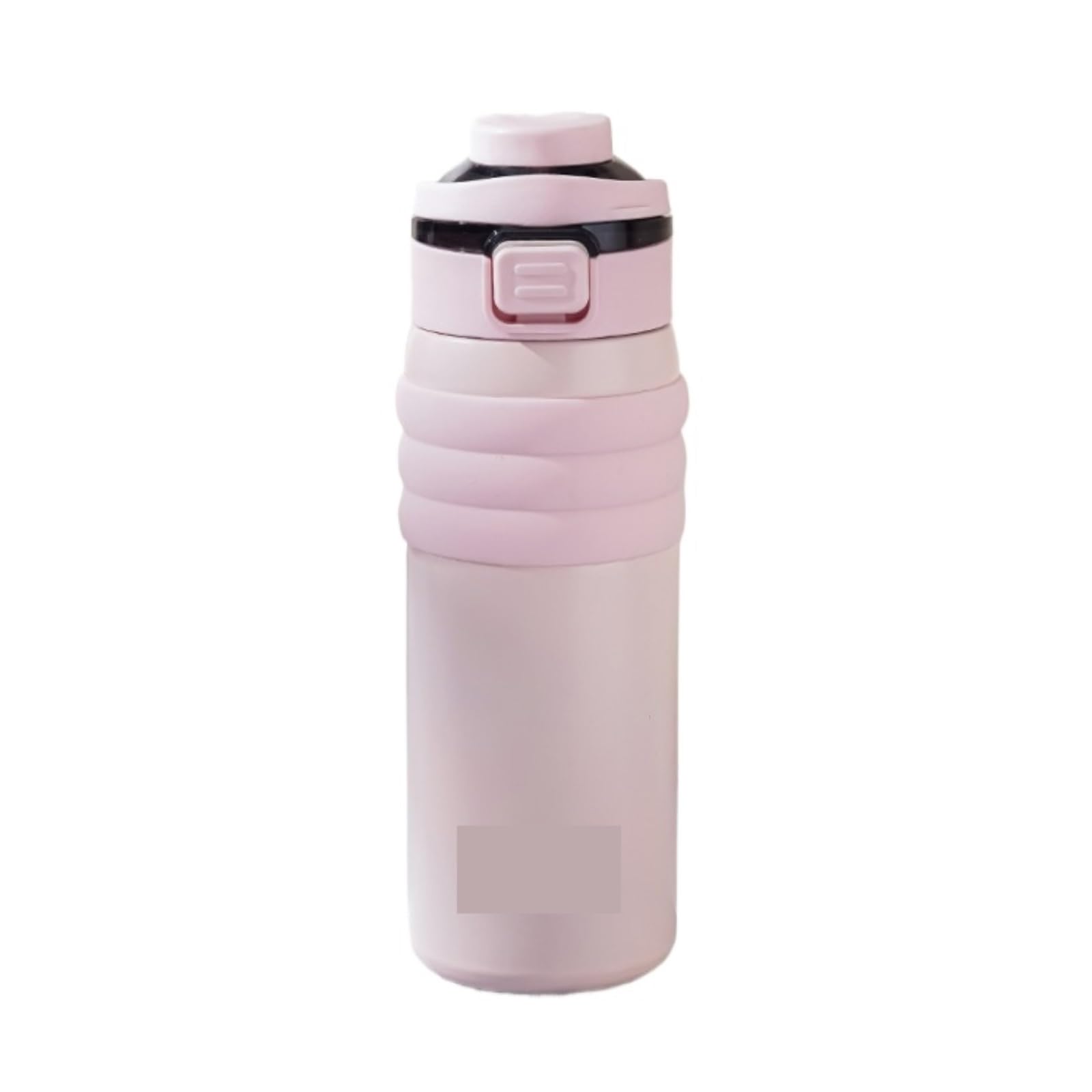 Trinkflasche Wasserflasche Edelstahl-Thermosbecher, Outdoor-Fitness-Sport-Wasserflasche, Große Kapazität, Strohbecher Trinkflasche Fitness(Pink)