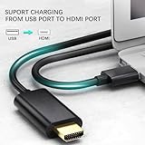 USB A to HDMI Adapter Cable (Only for Charging) HD Charging Cable Lead Wire 2M USB 2.0 Type A Male to HDMI Male Charging Converter - Image 5