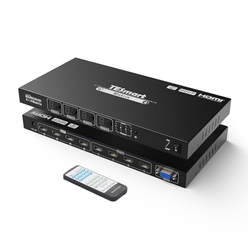Matriz HDMI 4x4 4K optimizada para salas de control y supervisión técnica