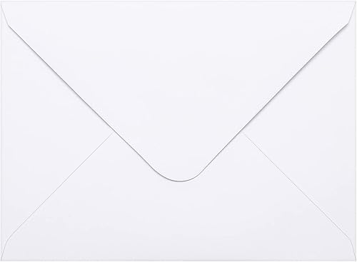 Miniatura 2 de 50 paquetes de sobres A7 para invitación, sobres blancos de 5 x 7 pulgadas con solapa en V, ideal para graduación, invitación, baby shower, boda y