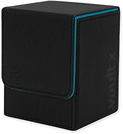 Vault X Premium Exo-Tec Trading Card Deck Box - Large Size for 80+ Sleeved Cards - PVC Free Card Holder for TCG (Electric Blue)
