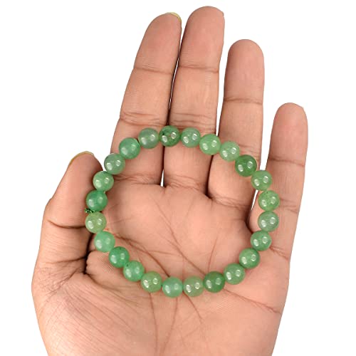 Image of Reiki Crystal Products Certified Natural Crystal Stone 8 mm Round Beads Bracelet for Men & Women | Reiki Charged Gemstone Bracelet | Multiple Stone Variants Available