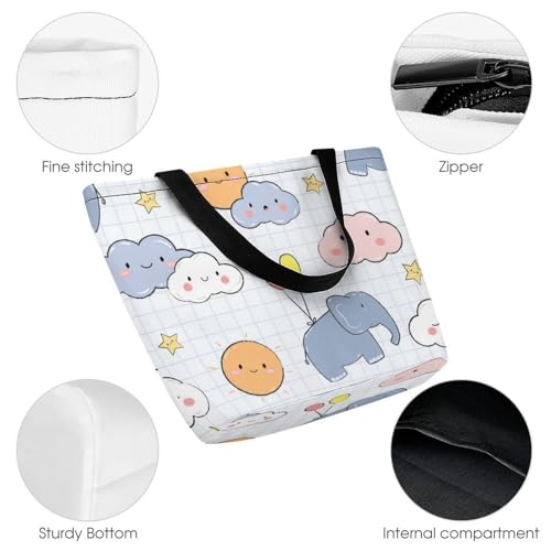 Sac de shopping éléphant nuage le compagnon idéal pour vos voyages et sorties