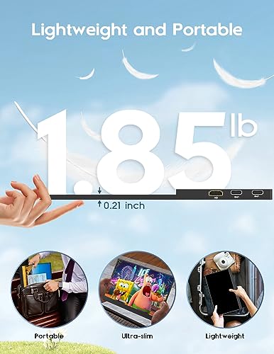 Image of ZSCMALLS OLED Portable Monitor 4K - 15.6 inch UHD 3840x2160 USB-C Monitor, 100% sRGB Touch Screen External Second Monitor Portable HDR Travel Monitor with Speakers for MacBook Laptop Switch PS5 /4
