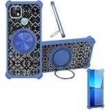 hülle Kompatibel für Infinix Smart 10 Plus X6725c X6725b Hülle Phone Case Handyhülle Schutzhülle Cover [mit 9H Härte HD Schutzfolie] [360°-Ringhalterung, magnetisch] CX-19-LAN