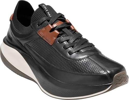 Cole Haan Cole Haan Men's Grandpro All Day Leather Runners, Black/British Tan/Ivory, 10.5-M US