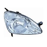 Compatibile con HONDA CRV RAS Proiettore Sinistro Elettrico Con Fanale Bianco E Lampada H4 per Honda Crv Dal 04-2002 Al 02-2004