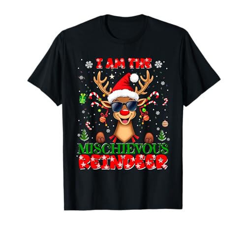 I'm The Mischievous Reindeer Christmas Outfit Funny Xmas T-Shirt