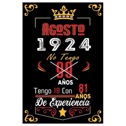 No tengo 99 años tengo 18 con 81 años de experiencia: Cuaderno | Agosto 99 Cumpleaños Regalo para Hombres Mujeres Niñas Niños Cumpleaños 1924 Personalizado