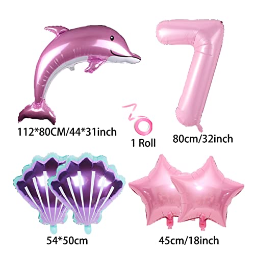 Set di palloncini delfino settimo compleanno