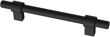 Brainerd P44371W-FB 1 3/8" - 6 5/16" Wrapped Adjustable Cabinet Pull Flat Black