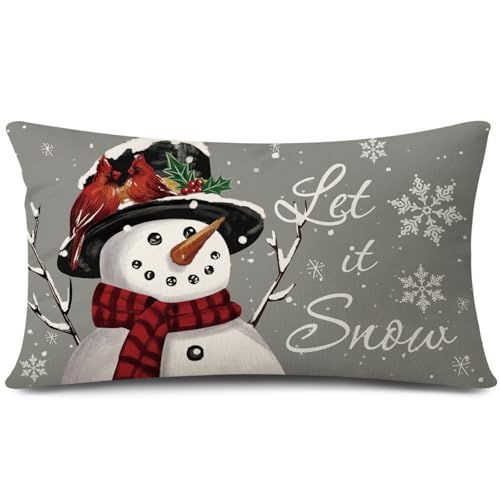 Sungeek 1 Stück Weihnachten Kissenbezug, Dekorative Zierkissenbezüge...
