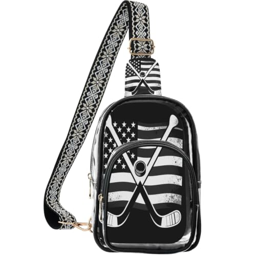 Bolso transparente para viajeros con cremalleras de metal suave y bolsillo frontal