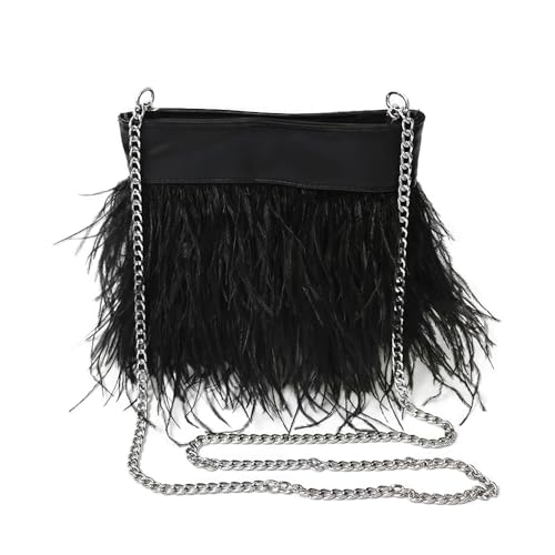 LAGO DE SAC Ostrich Feather Clutch