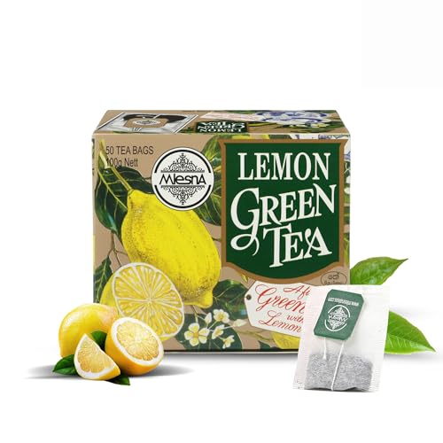 Image of Mlesna Lemon Green Tea 100g | 50 Foil-Wrapped Tea Bags | Pure Ceylon Green Tea | Rich in Antioxidant | Imported from Sri Lanka