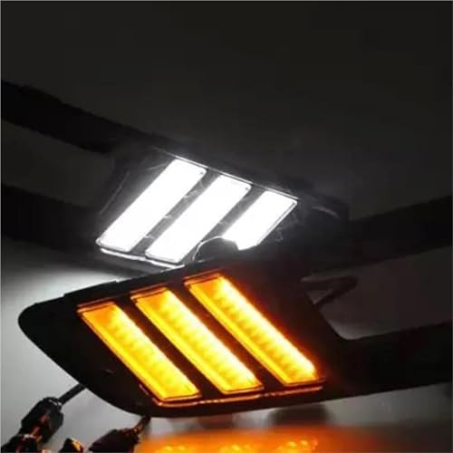 Cubierta de lámpara antiniebla Ford Focus 3 MK3 2015-2018 con luz LED diurna amarilla 2