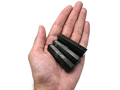 Image of Amazing Gemstone Nuummite Crystal Towers ~ Natural Healing Crystal Point Obelisk for Reiki Healing and Crystal Grid (2 inch to 3 inch INCH)