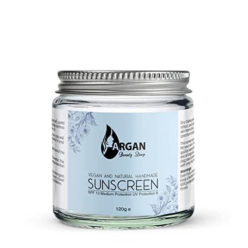 Protector solar vegano y orgánico en frasco de vidrio/SPF 40 / Hecho a mano/Adultos y niños/Proteja su piel de los rayos dañinos del sol Cover