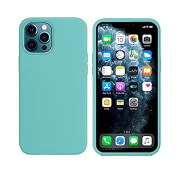 Capinha Capa Case Colorida Compatível Com iPhone 14 PRO MAX Vermelha ,Preta, Laranja, Amarela, Azul, Rosa, Pink, Branca, Lilás, Marrom, Verde, Roxo, Bordô Case Slim Flexível Aveludada Com 3 Camadas De Proteção LINHA PREMIUM ONYK (Azul Claro)