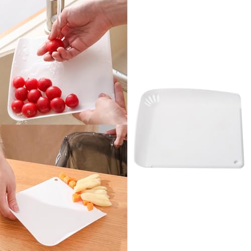 2 Pack Tablas de Cortar Pequeñas de Plástico con Orificio de Drenaje miniatura 6