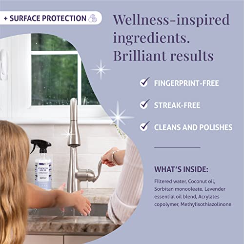 Therapy Stainless Steel Cleaner Kit - Plant-Based, Solvent-Free, Natural Essential Oils - Removes Fingerprints, Water Marks, Residue And Grease From Appliances (Single) #TOP3