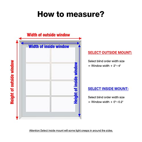 Homebox Cordless 100% Blackout Cellular Shades For Home,Shades For Indoor Windows, Honeycomb Blinds 23" W X 72" H Grey #TOP6